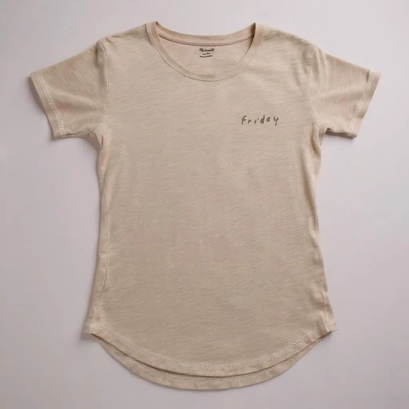 Madewell “Friday” Dusty Rose Graphic T-Shirt XS - Picture 1 of 5